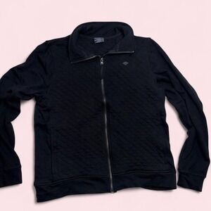 Charles River Apparel Black Quilted Full Zip Jacket Mens Medium Lightweight